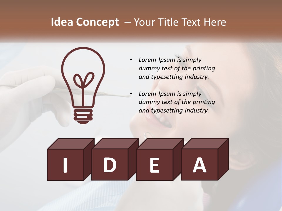 A Woman Is Smiling As She Gets Her Teeth Checked PowerPoint Template