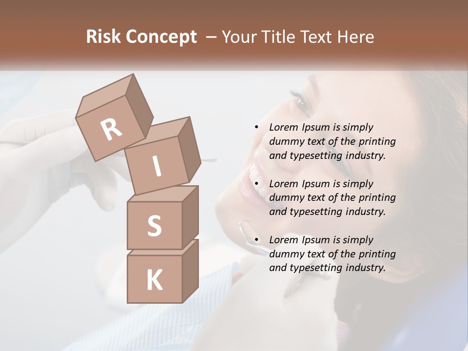 A Woman Is Smiling As She Gets Her Teeth Checked PowerPoint Template