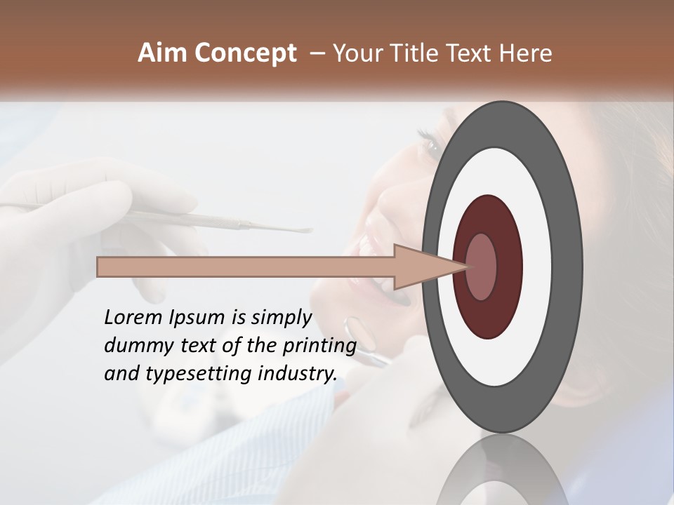 A Woman Is Smiling As She Gets Her Teeth Checked PowerPoint Template