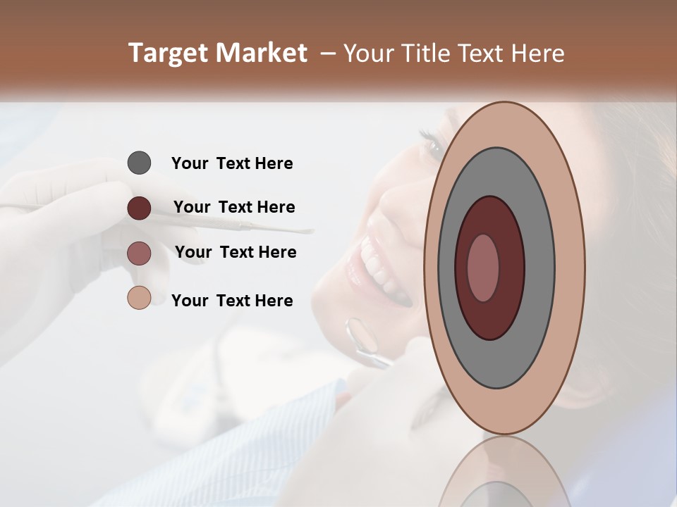 A Woman Is Smiling As She Gets Her Teeth Checked PowerPoint Template