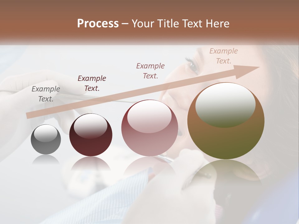 A Woman Is Smiling As She Gets Her Teeth Checked PowerPoint Template