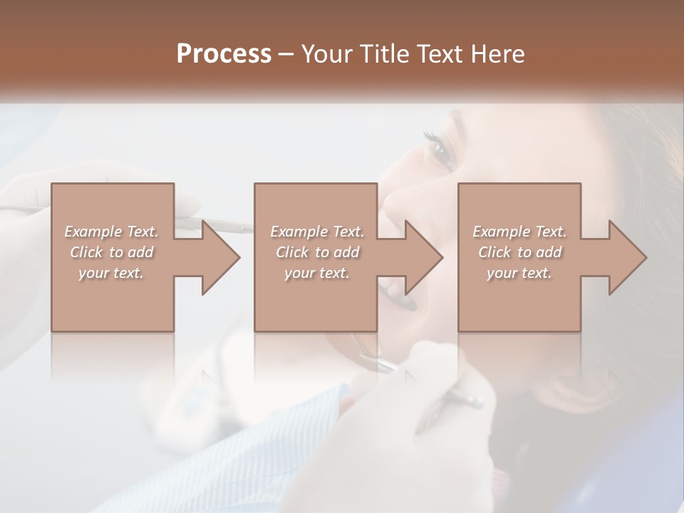 A Woman Is Smiling As She Gets Her Teeth Checked PowerPoint Template