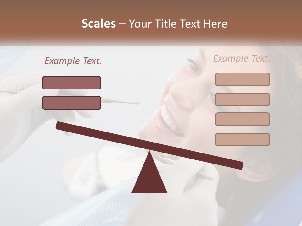 A Woman Is Smiling As She Gets Her Teeth Checked PowerPoint Template