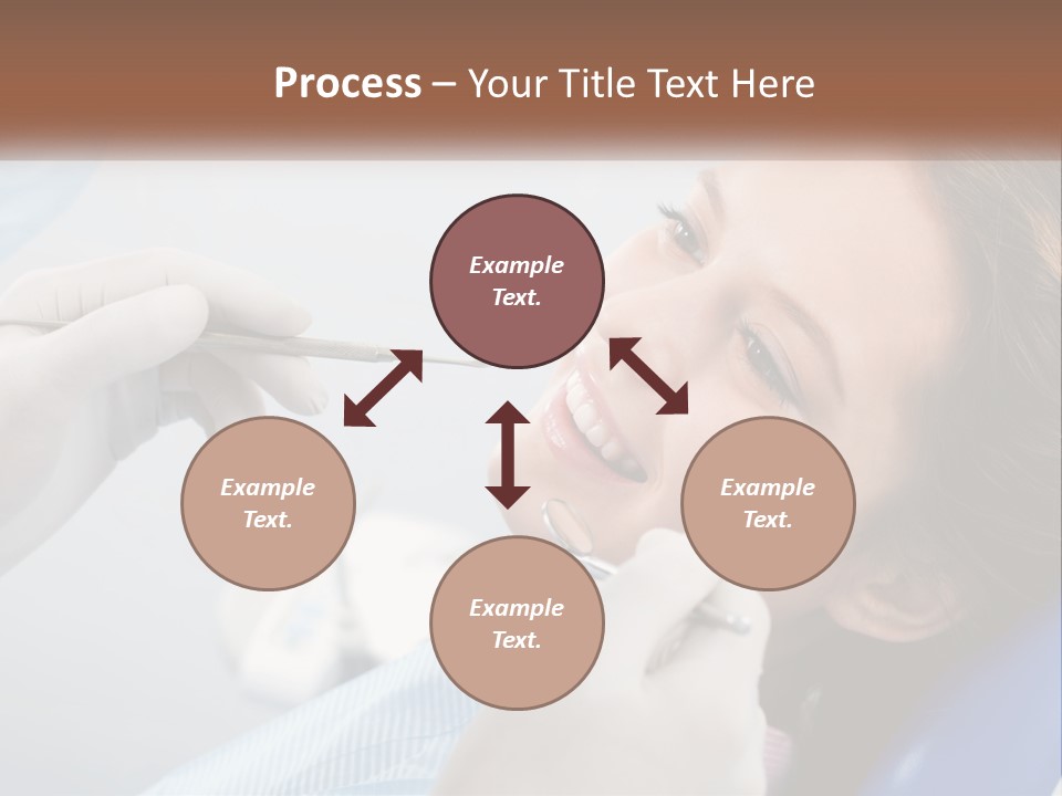A Woman Is Smiling As She Gets Her Teeth Checked PowerPoint Template