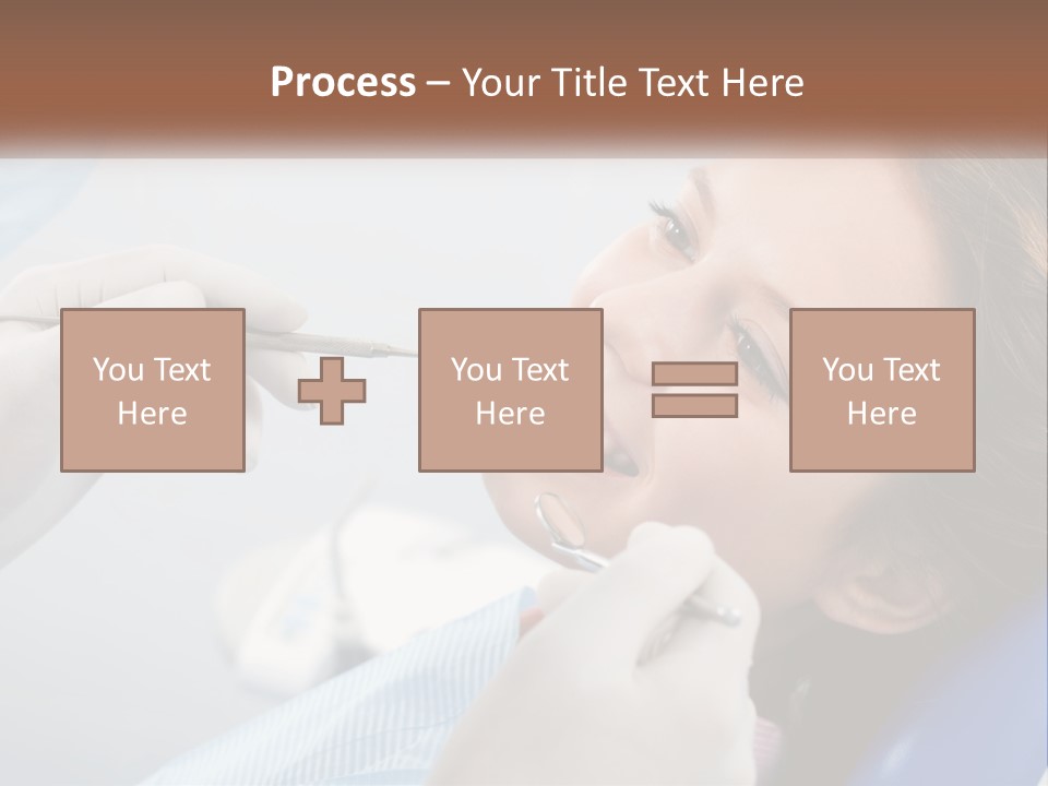 A Woman Is Smiling As She Gets Her Teeth Checked PowerPoint Template