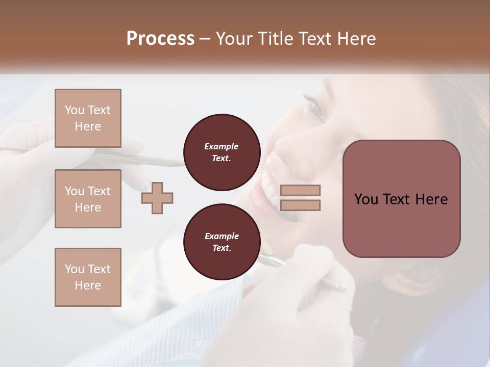 A Woman Is Smiling As She Gets Her Teeth Checked PowerPoint Template