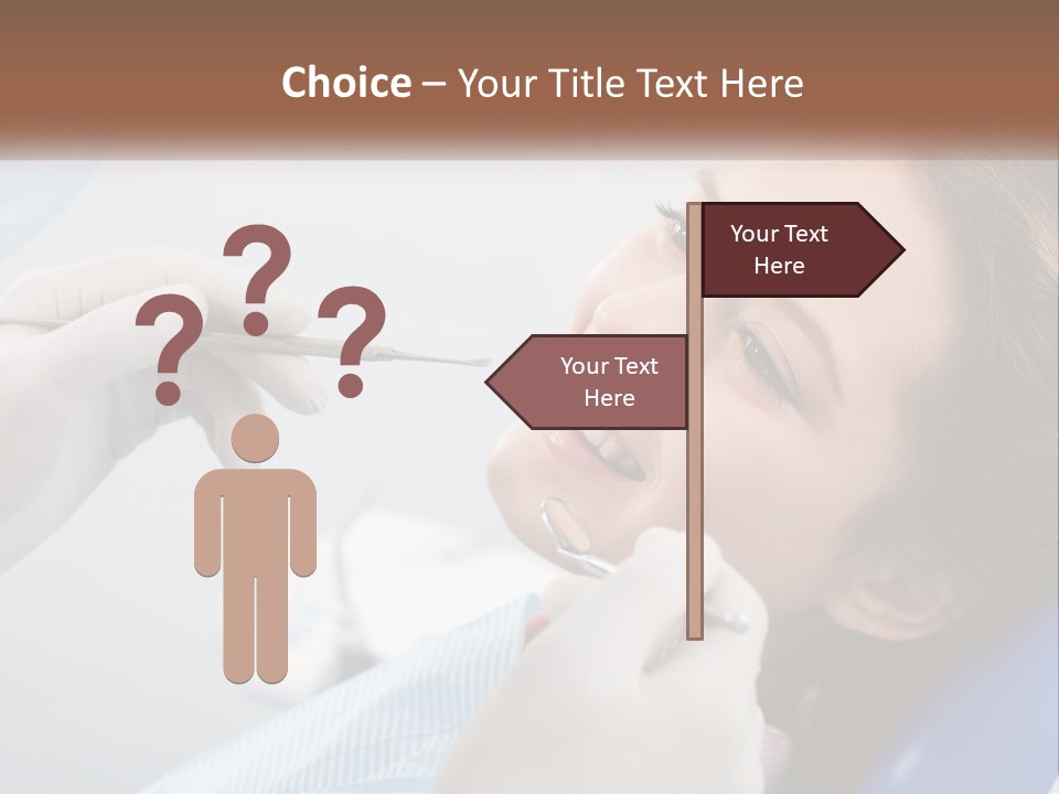 A Woman Is Smiling As She Gets Her Teeth Checked PowerPoint Template