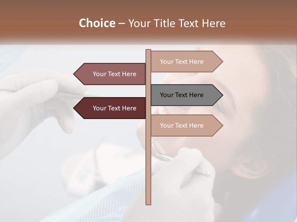 A Woman Is Smiling As She Gets Her Teeth Checked PowerPoint Template