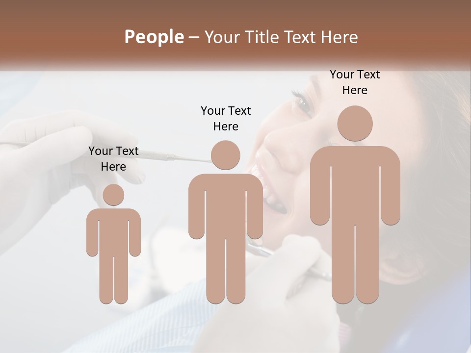 A Woman Is Smiling As She Gets Her Teeth Checked PowerPoint Template
