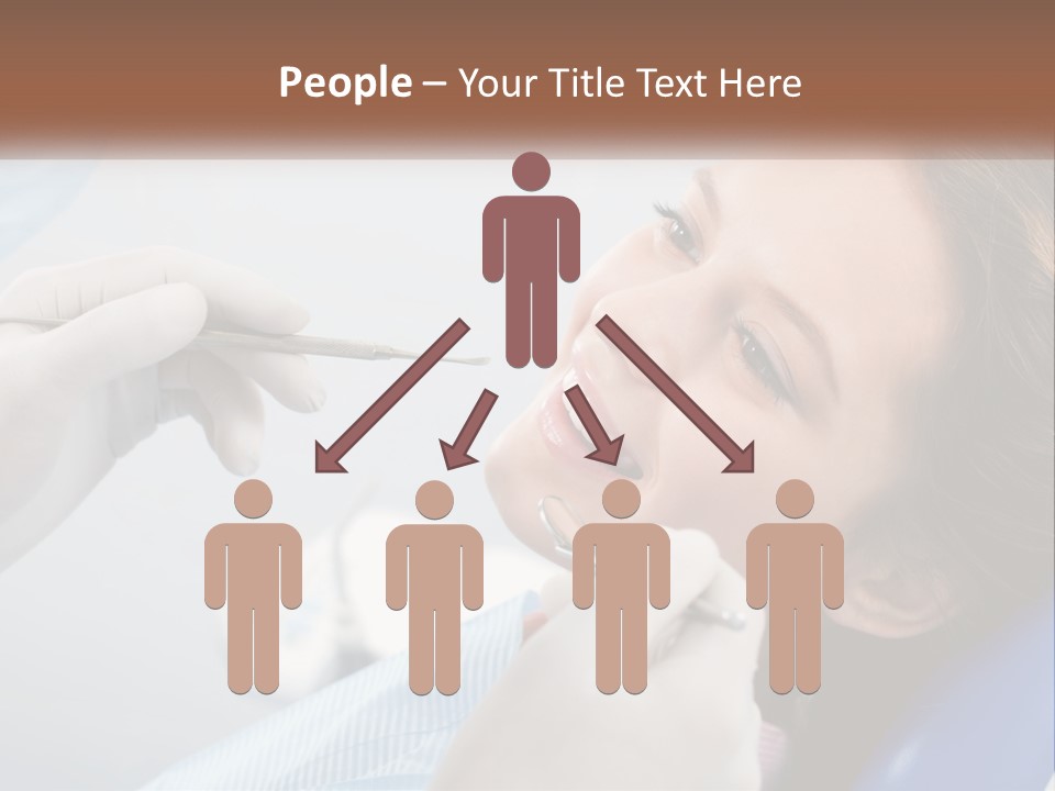 A Woman Is Smiling As She Gets Her Teeth Checked PowerPoint Template