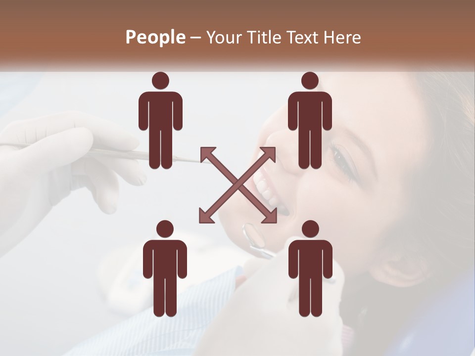 A Woman Is Smiling As She Gets Her Teeth Checked PowerPoint Template