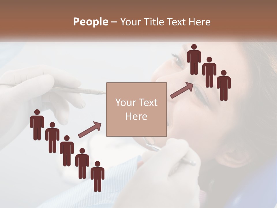 A Woman Is Smiling As She Gets Her Teeth Checked PowerPoint Template