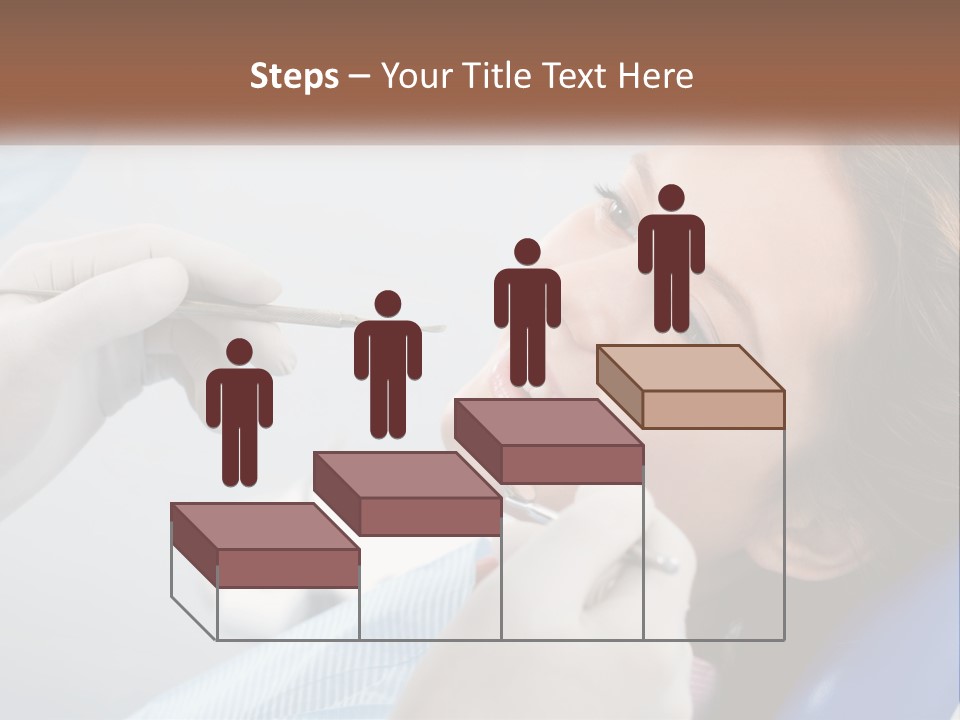 A Woman Is Smiling As She Gets Her Teeth Checked PowerPoint Template