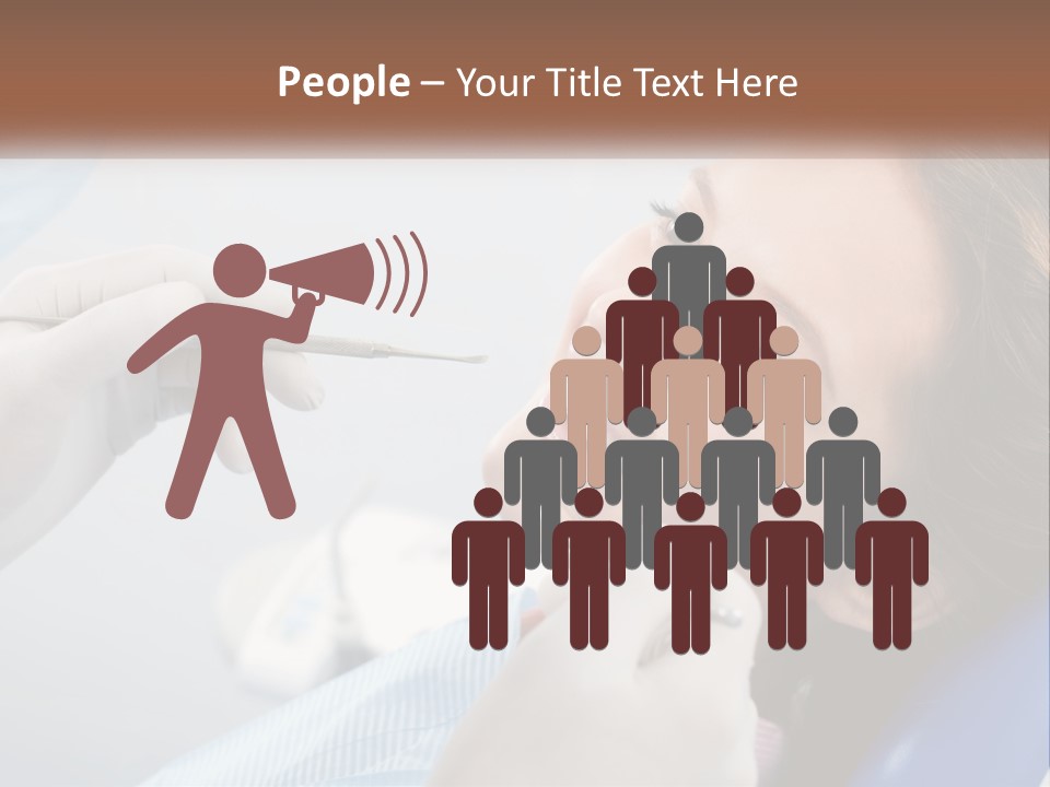 A Woman Is Smiling As She Gets Her Teeth Checked PowerPoint Template