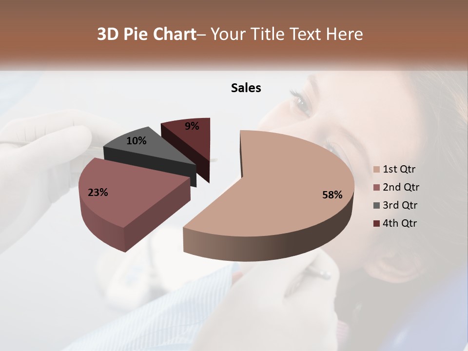 A Woman Is Smiling As She Gets Her Teeth Checked PowerPoint Template