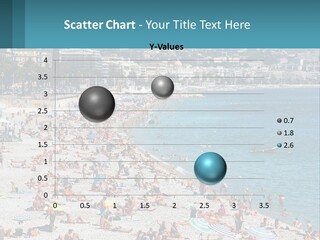 A Crowded Beach With Many People On It PowerPoint Template