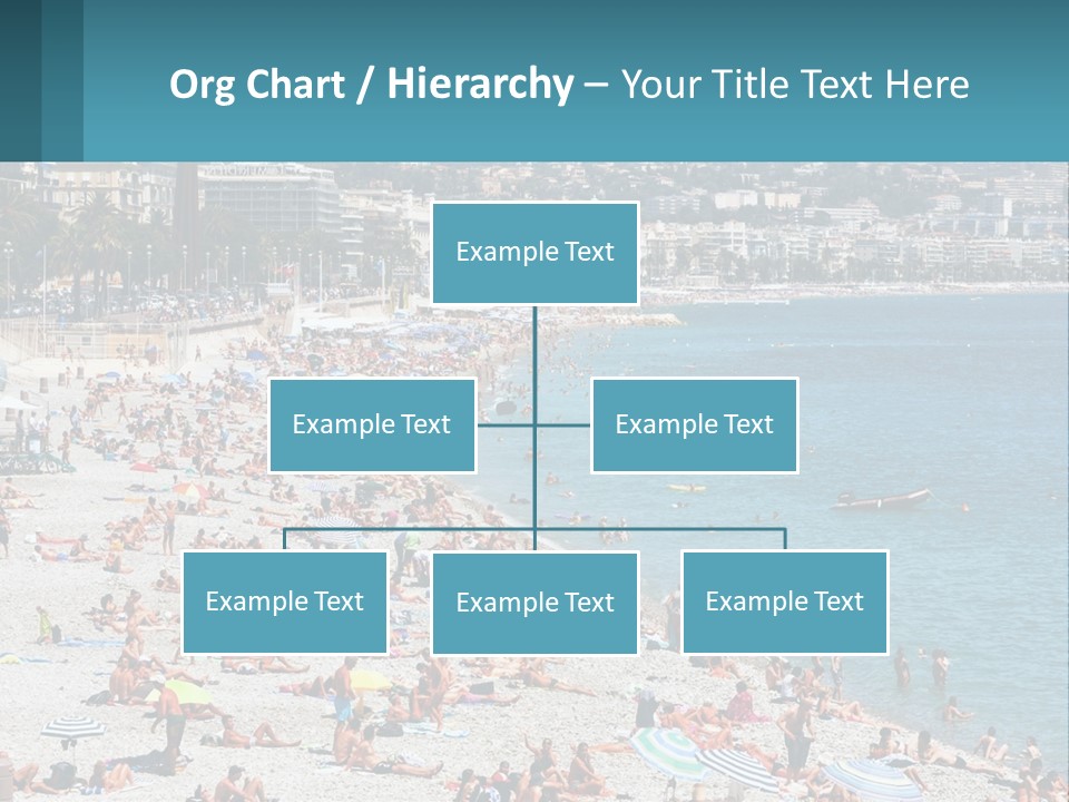 A Crowded Beach With Many People On It PowerPoint Template