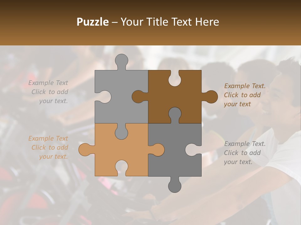 A Group Of People Riding Stationary Bikes In A Gym PowerPoint Template