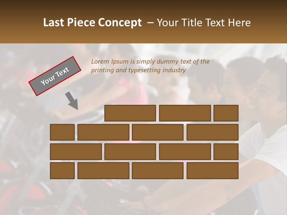A Group Of People Riding Stationary Bikes In A Gym PowerPoint Template