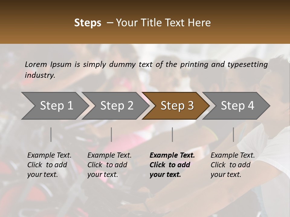 A Group Of People Riding Stationary Bikes In A Gym PowerPoint Template