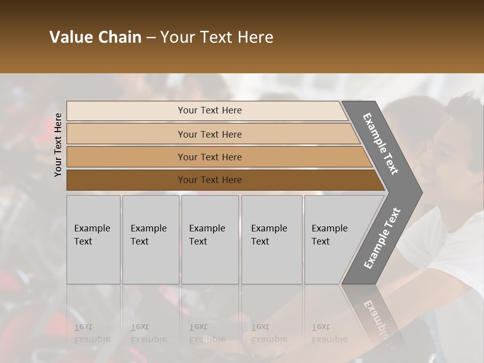 A Group Of People Riding Stationary Bikes In A Gym PowerPoint Template