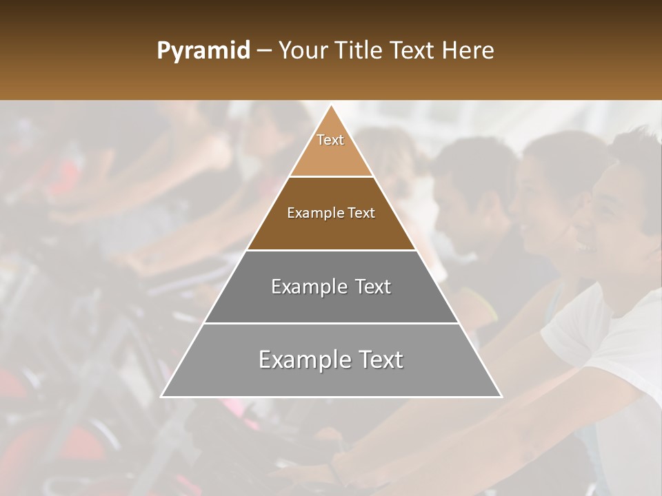 A Group Of People Riding Stationary Bikes In A Gym PowerPoint Template