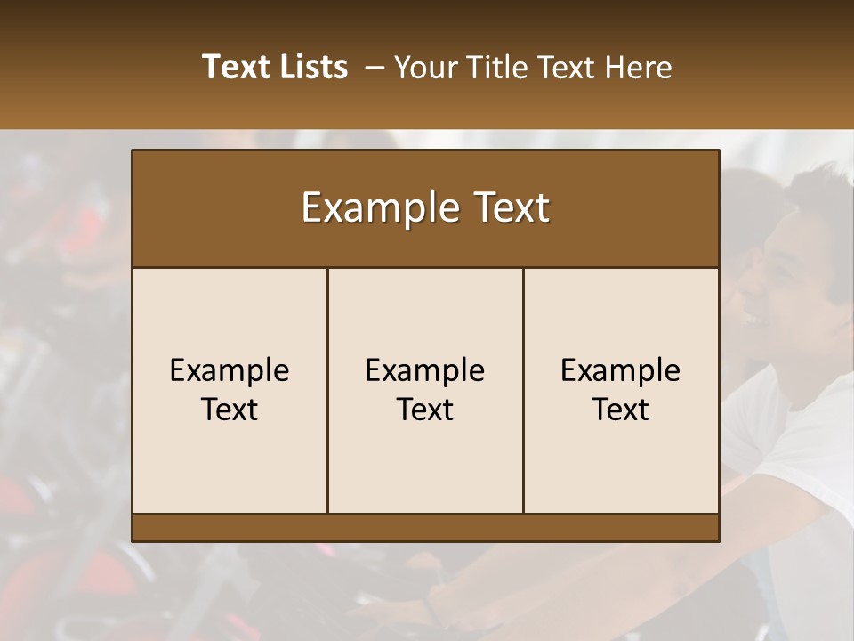 A Group Of People Riding Stationary Bikes In A Gym PowerPoint Template