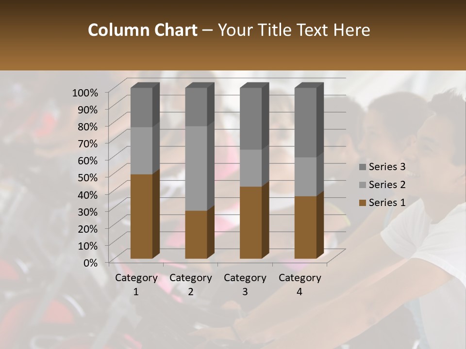 A Group Of People Riding Stationary Bikes In A Gym PowerPoint Template