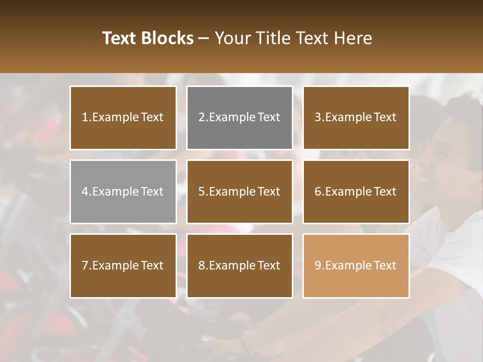 A Group Of People Riding Stationary Bikes In A Gym PowerPoint Template