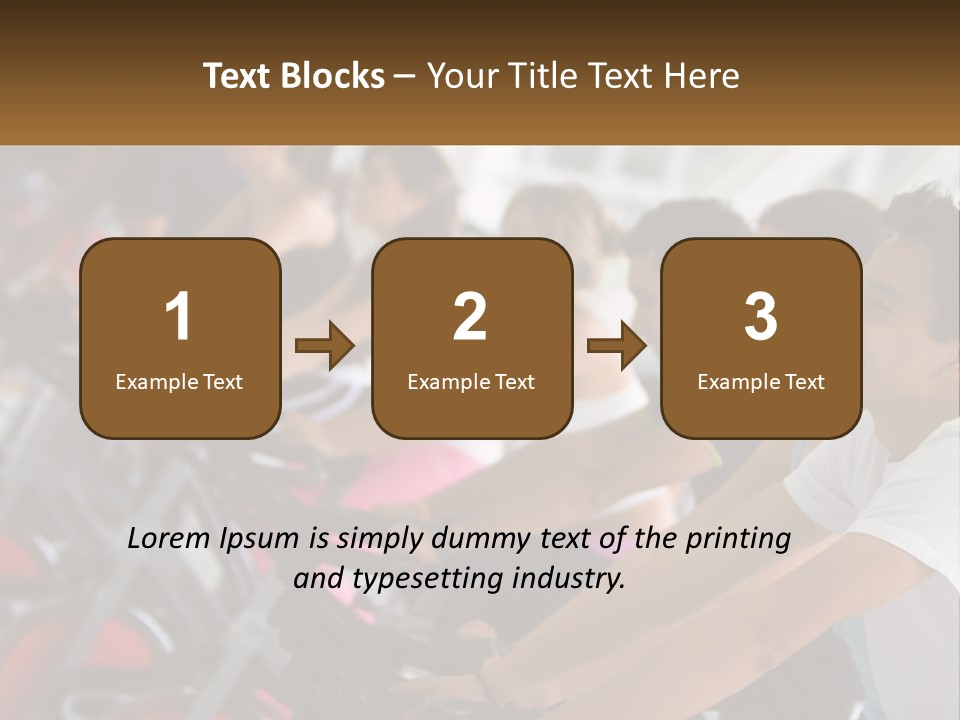 A Group Of People Riding Stationary Bikes In A Gym PowerPoint Template