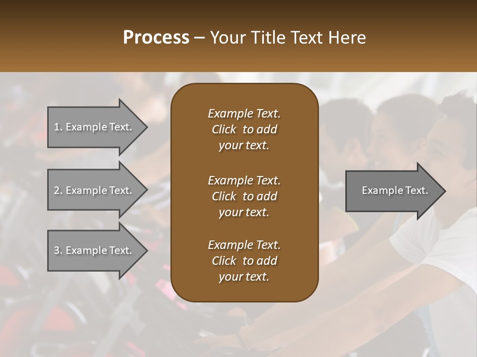 A Group Of People Riding Stationary Bikes In A Gym PowerPoint Template