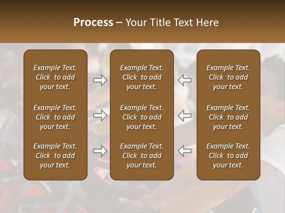 A Group Of People Riding Stationary Bikes In A Gym PowerPoint Template