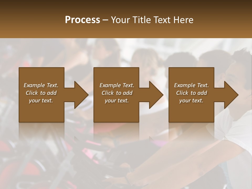 A Group Of People Riding Stationary Bikes In A Gym PowerPoint Template