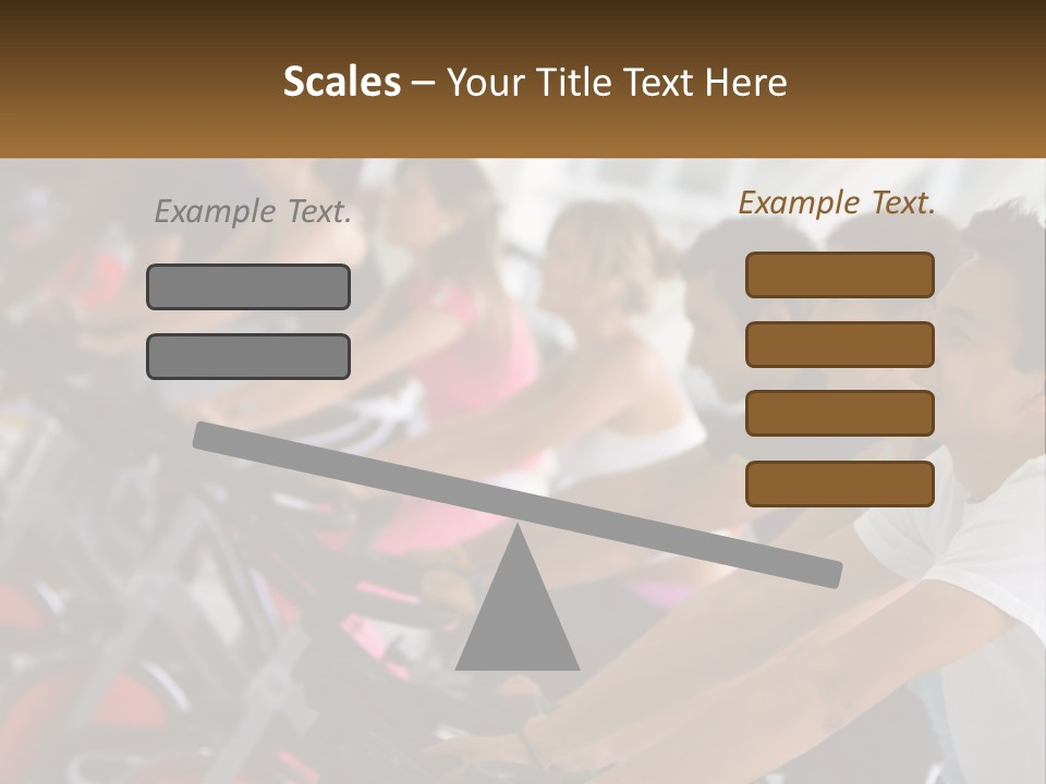 A Group Of People Riding Stationary Bikes In A Gym PowerPoint Template