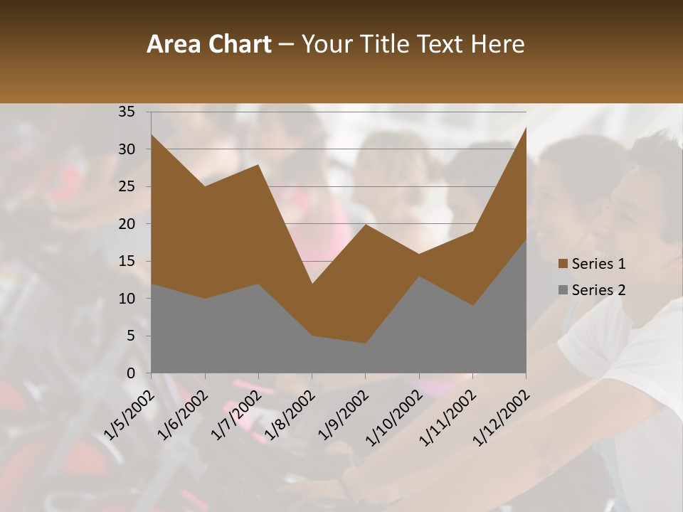 A Group Of People Riding Stationary Bikes In A Gym PowerPoint Template