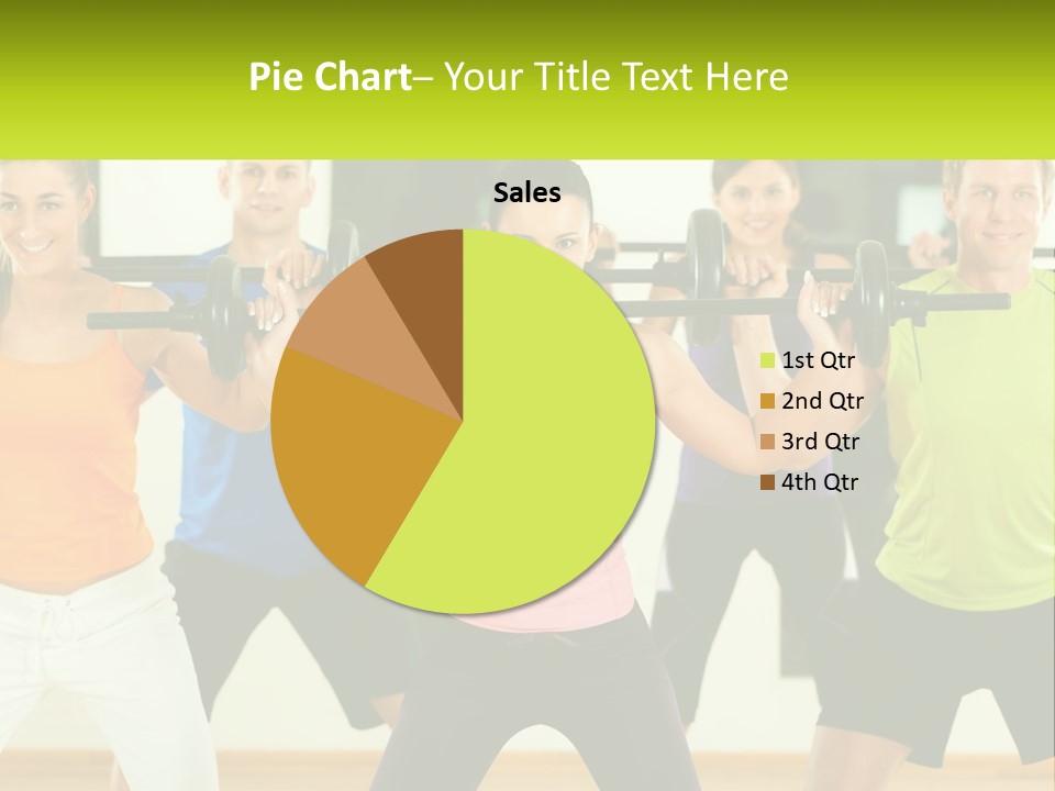 A Group Of People Holding Up A Barbell PowerPoint Template