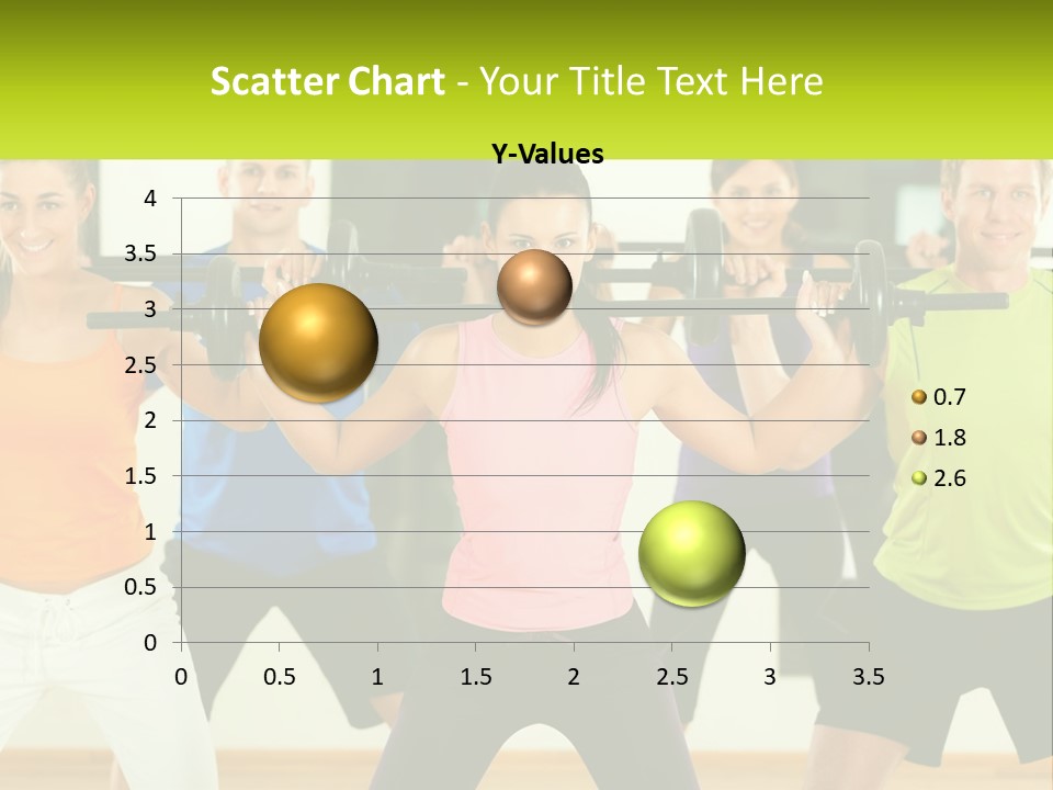A Group Of People Holding Up A Barbell PowerPoint Template