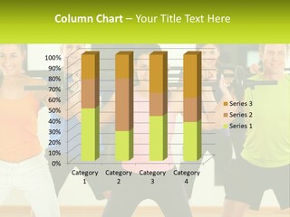 A Group Of People Holding Up A Barbell PowerPoint Template