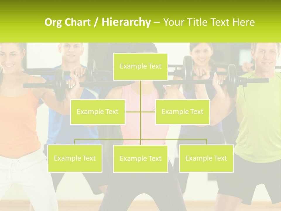 A Group Of People Holding Up A Barbell PowerPoint Template