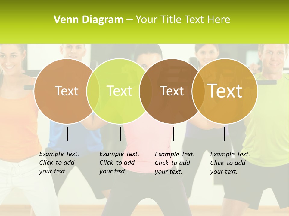 A Group Of People Holding Up A Barbell PowerPoint Template