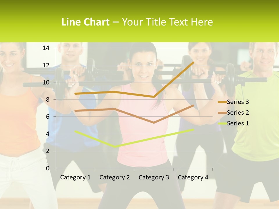 A Group Of People Holding Up A Barbell PowerPoint Template