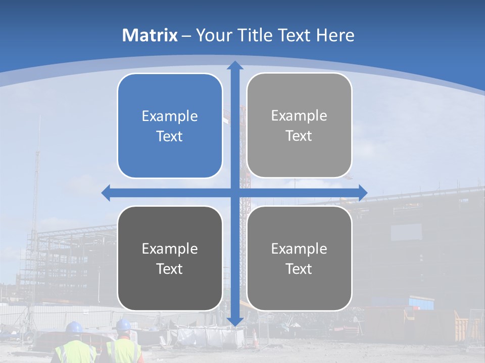 A Construction Site With A Crane In The Background PowerPoint Template