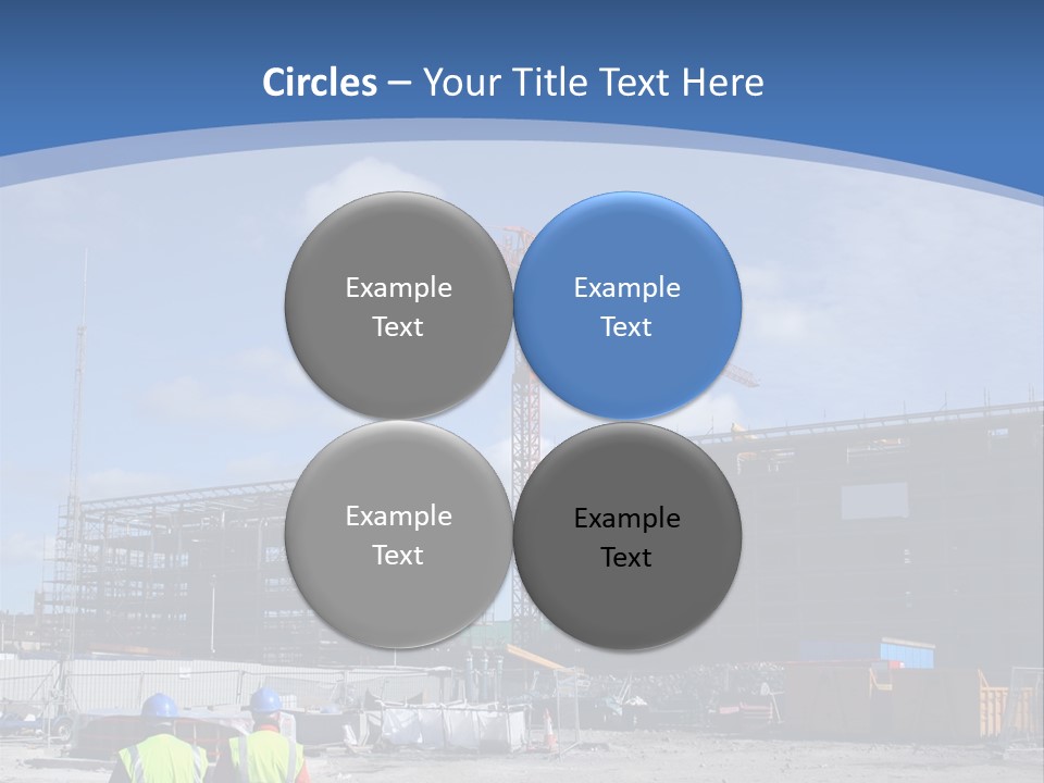A Construction Site With A Crane In The Background PowerPoint Template