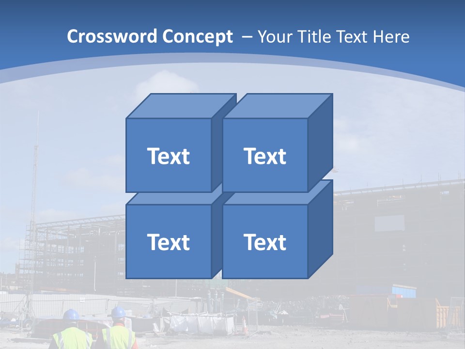 A Construction Site With A Crane In The Background PowerPoint Template