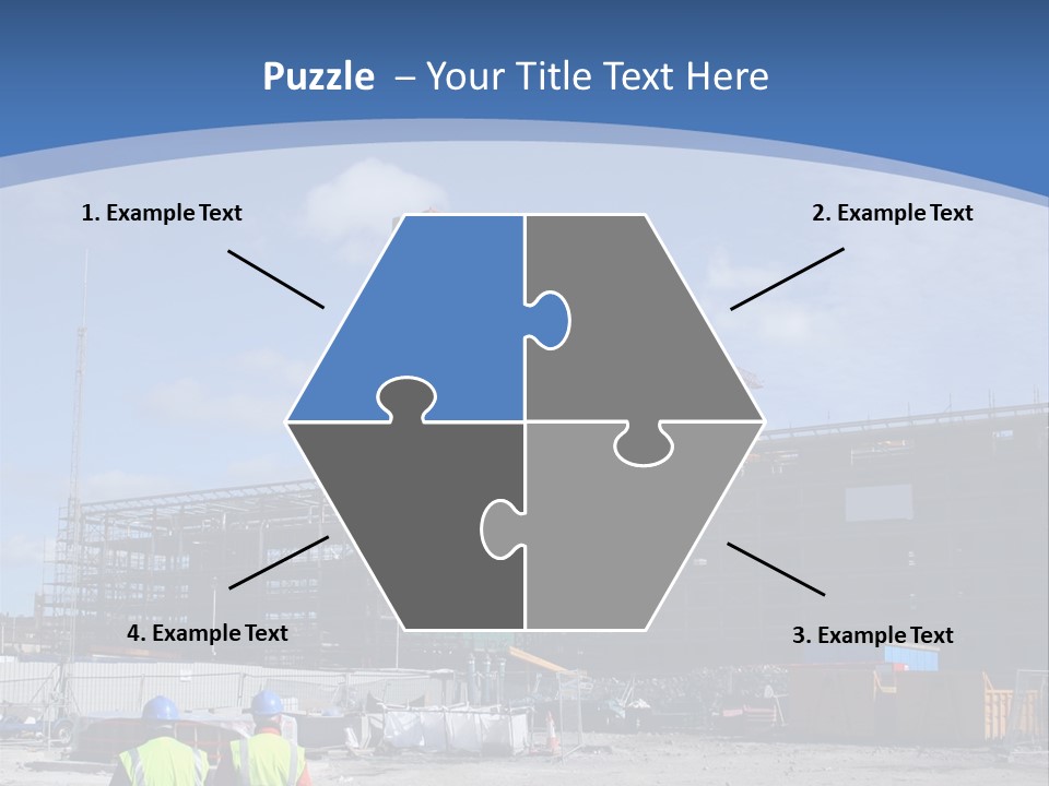 A Construction Site With A Crane In The Background PowerPoint Template