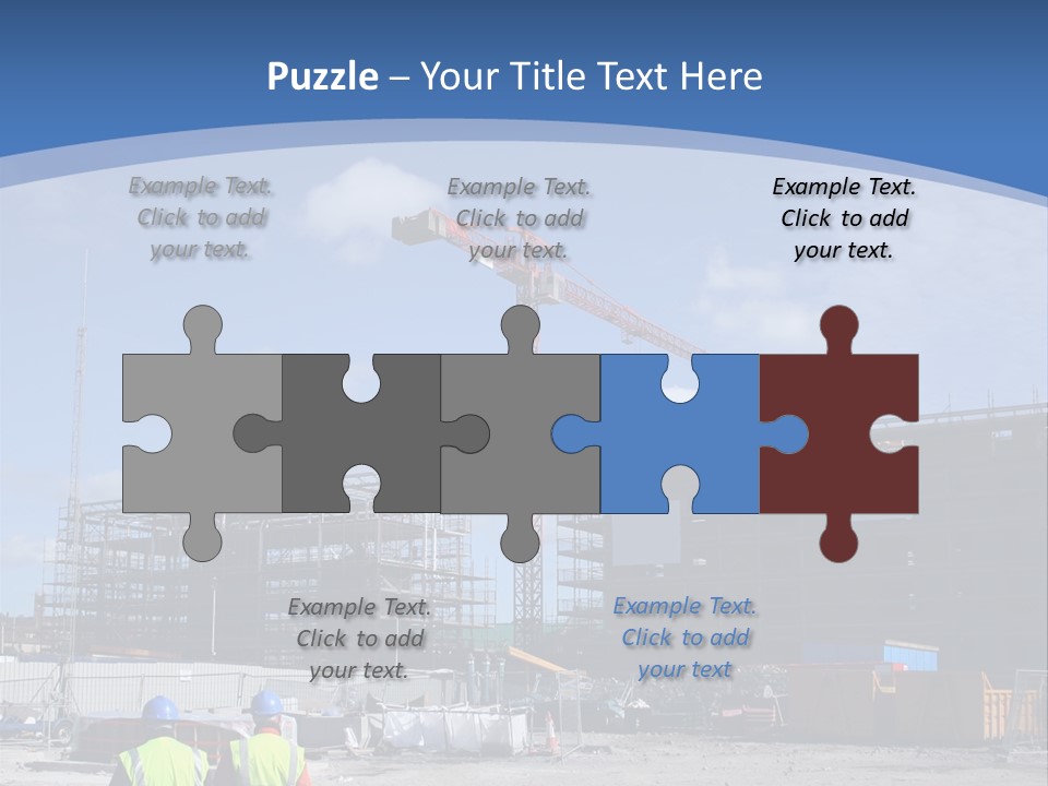 A Construction Site With A Crane In The Background PowerPoint Template