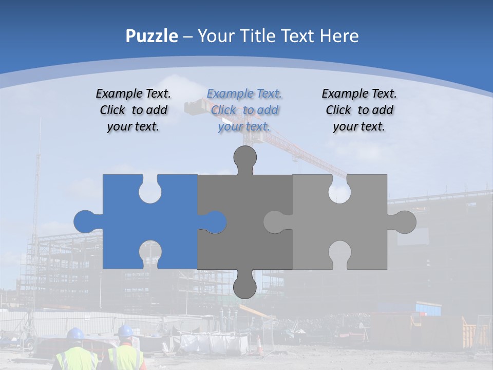 A Construction Site With A Crane In The Background PowerPoint Template