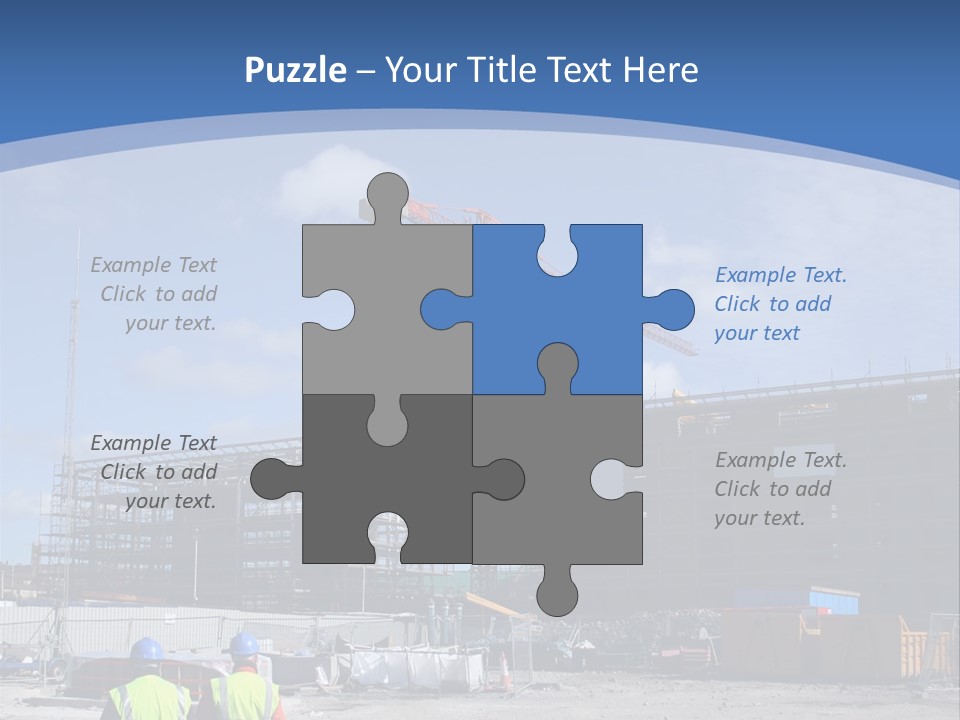 A Construction Site With A Crane In The Background PowerPoint Template