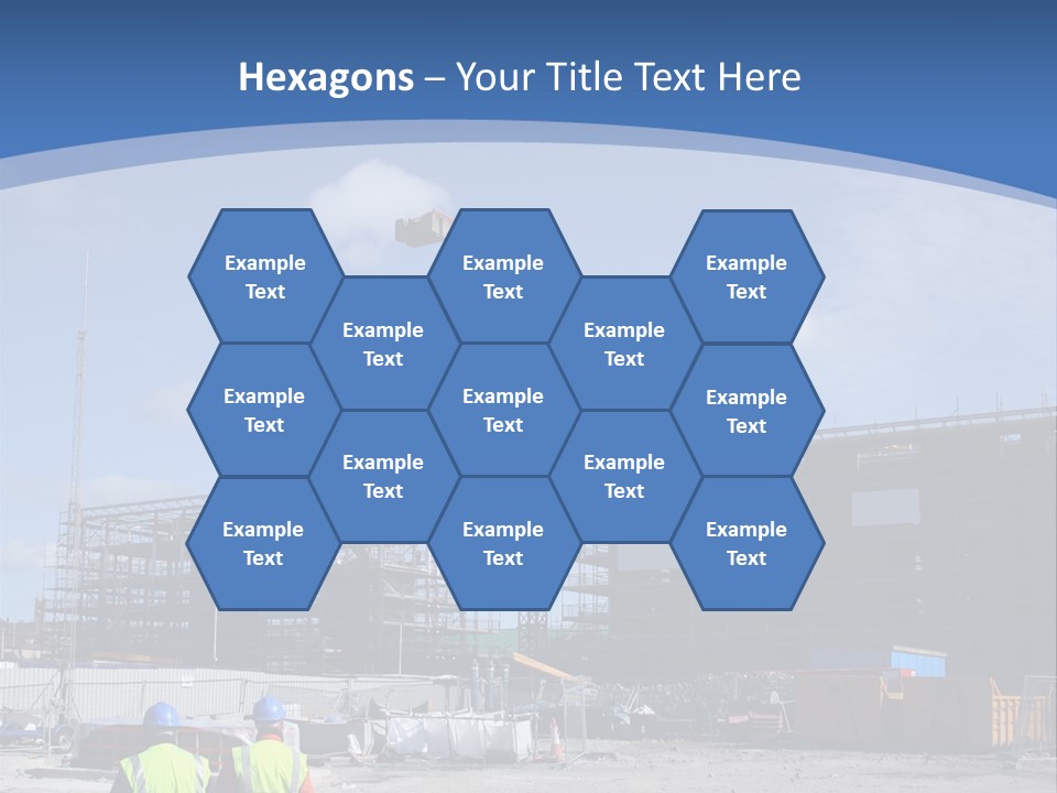 A Construction Site With A Crane In The Background PowerPoint Template