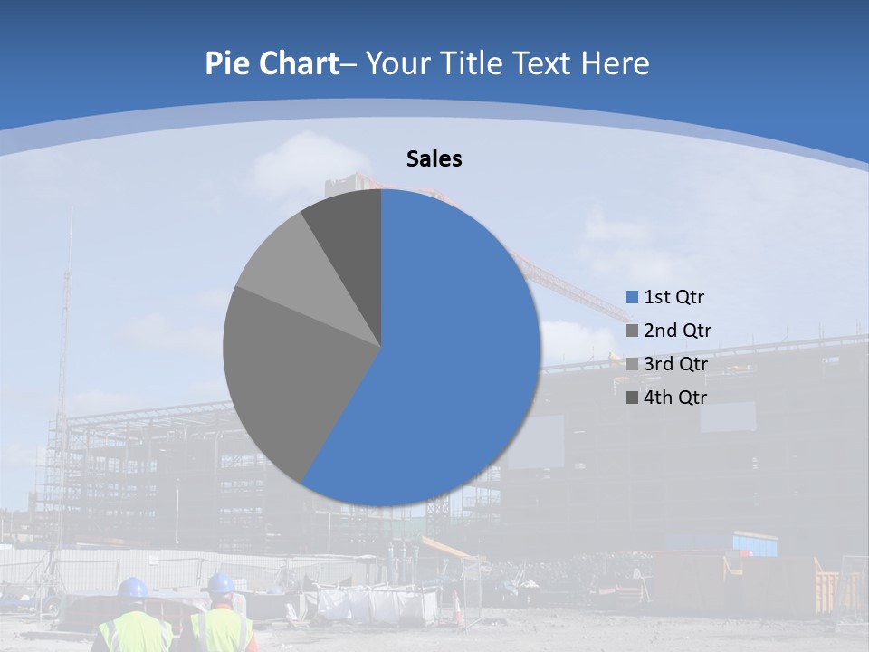 A Construction Site With A Crane In The Background PowerPoint Template